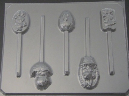 829 Easter Assorted Chocolate or Hard Candy Lollipop Mold